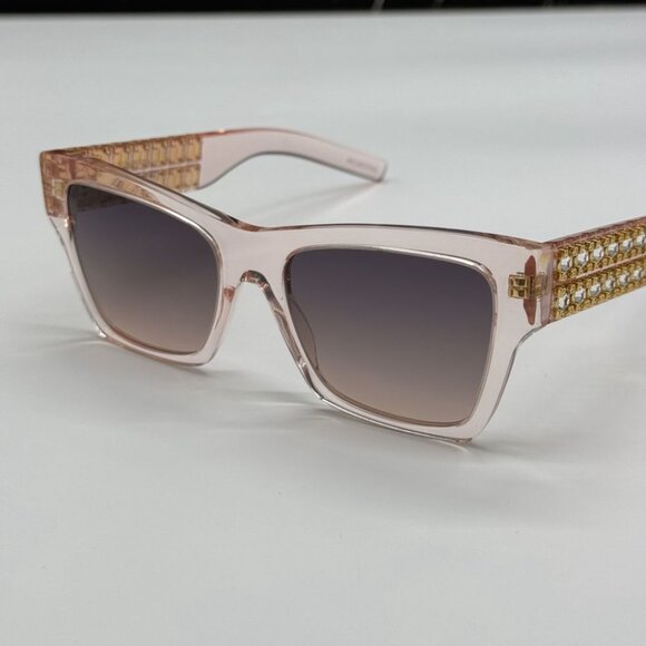 NEW GV40076I 72B GIVENCHY WOMEN SUNGLASSES TRANSPARENT PINK EYEWEAR GIVENCHY - Picture 6 of 11